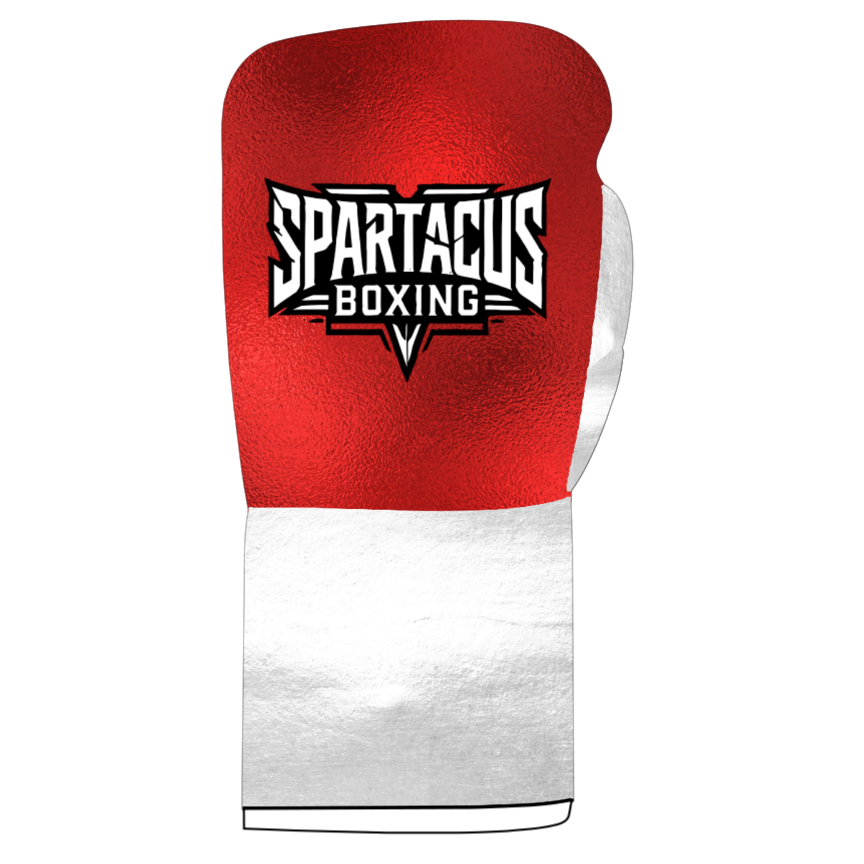 Red & Silver Custom Gloves